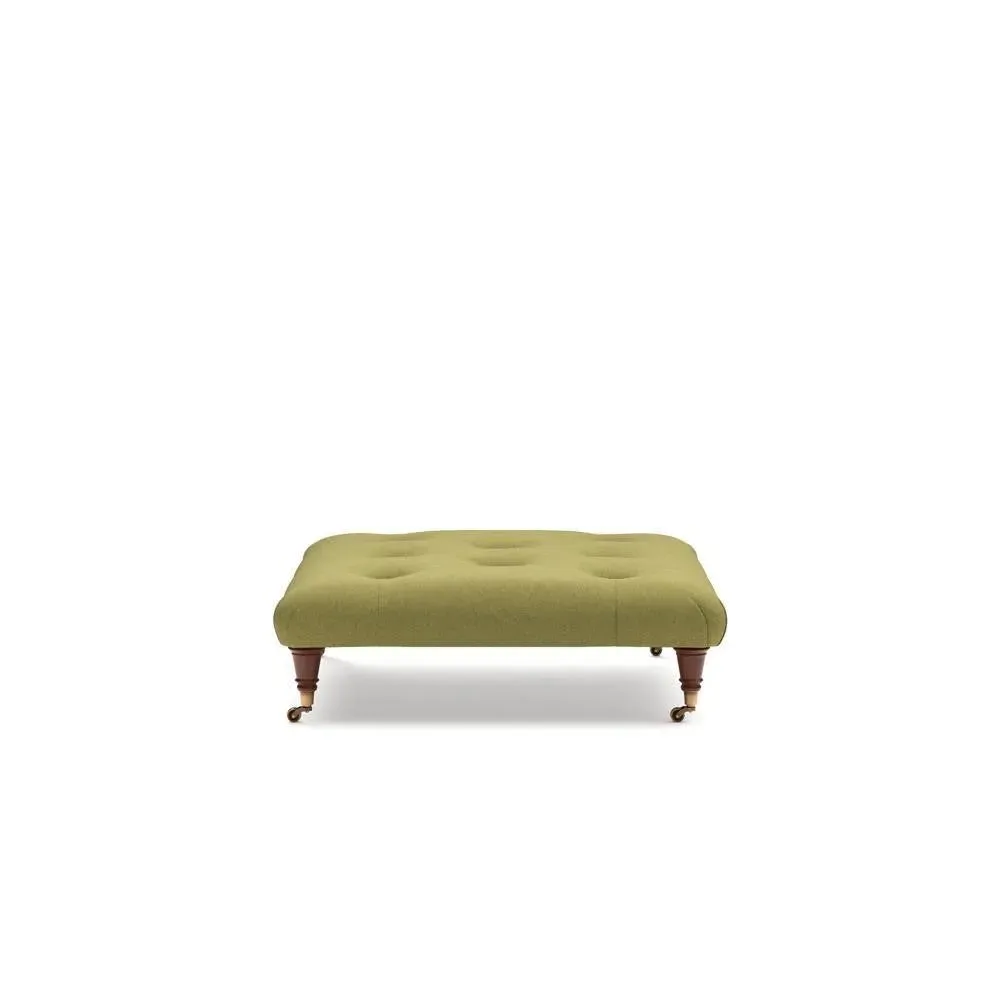 Foot Stool - Green, House Linen Mix