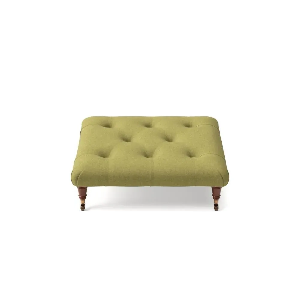 Foot Stool - Green, House Linen Mix