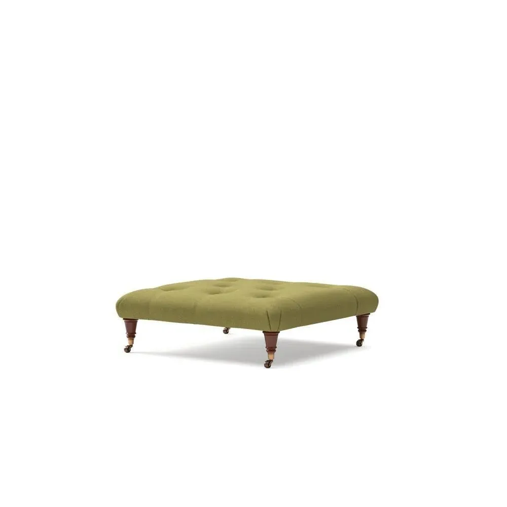 Foot Stool - Green, House Linen Mix
