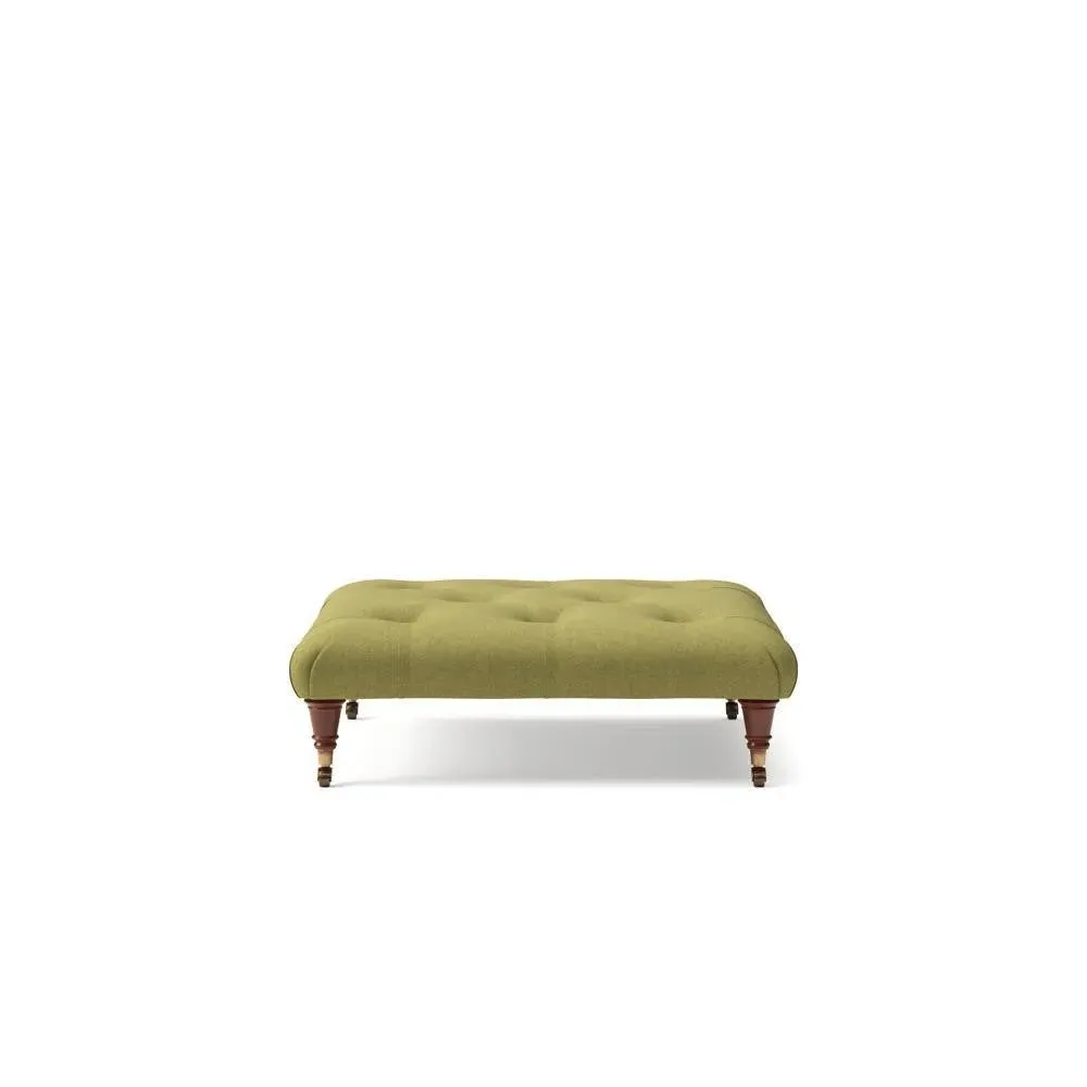 Foot Stool - Green, House Linen Mix