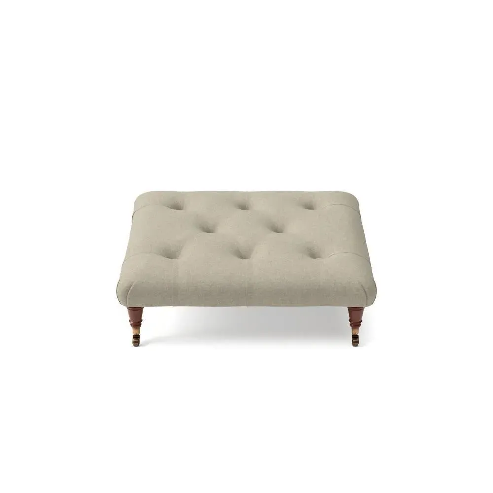 Foot Stool - Mid Grey, House Linen Mix