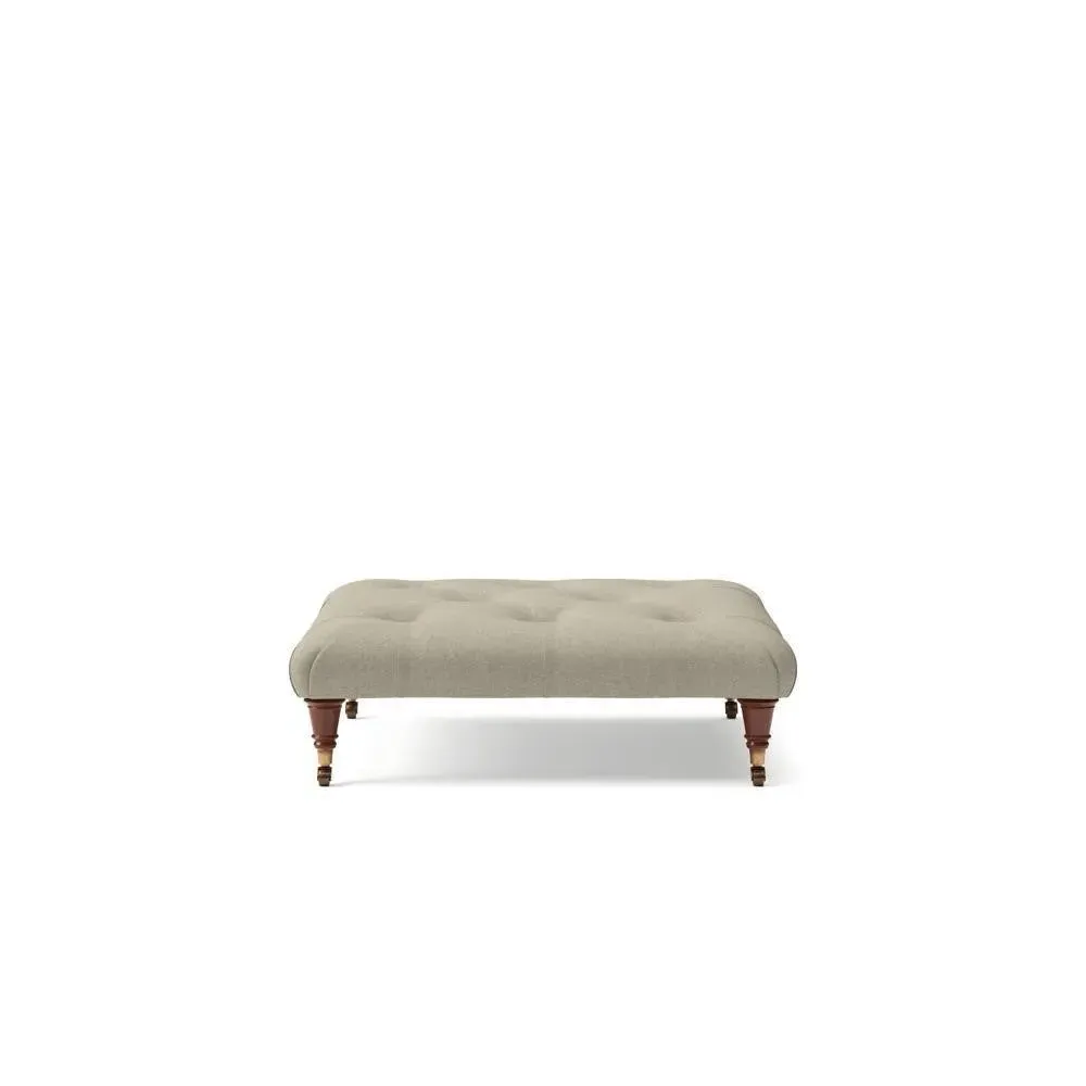 Foot Stool - Mid Grey, House Linen Mix