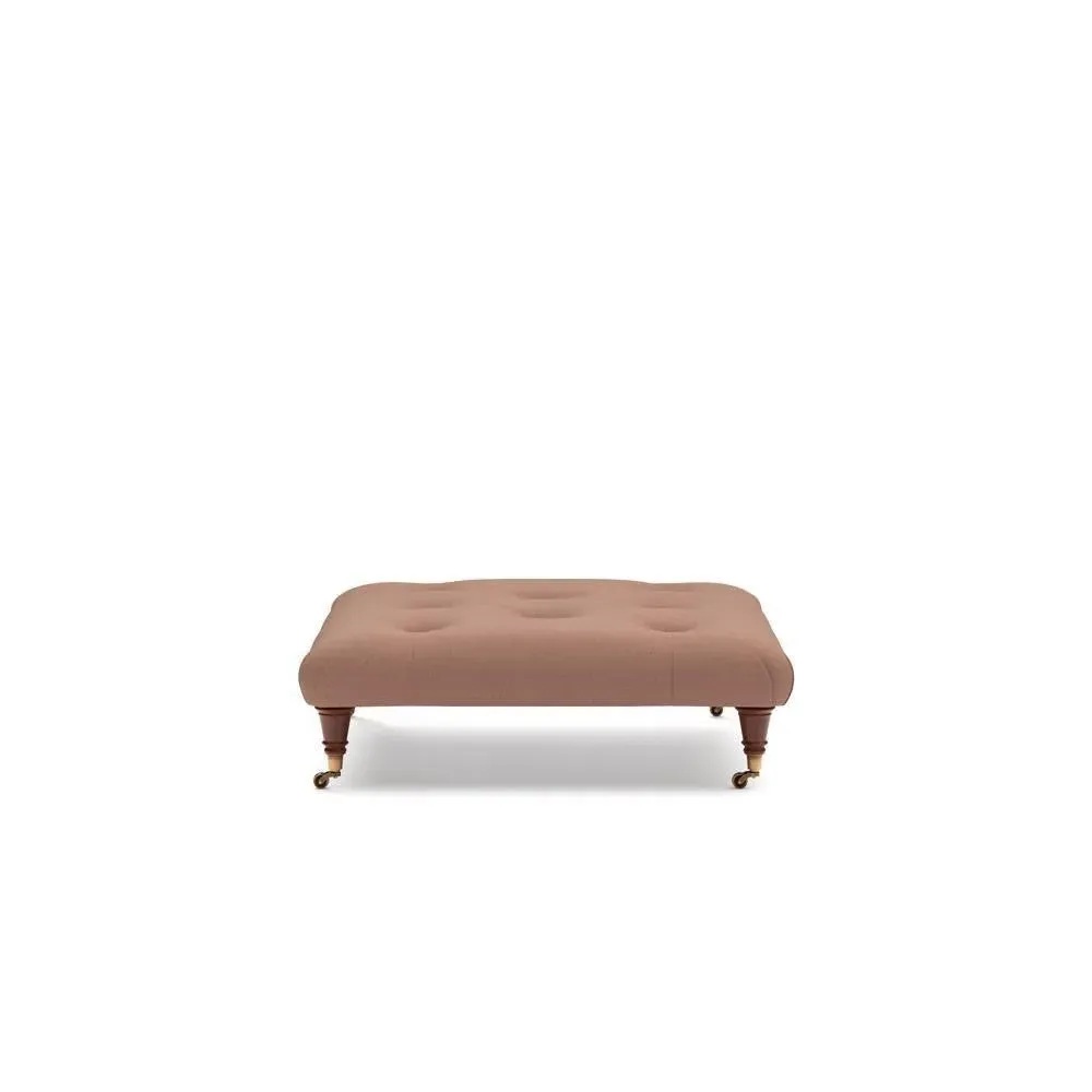 Foot Stool - Pink, House Linen Mix