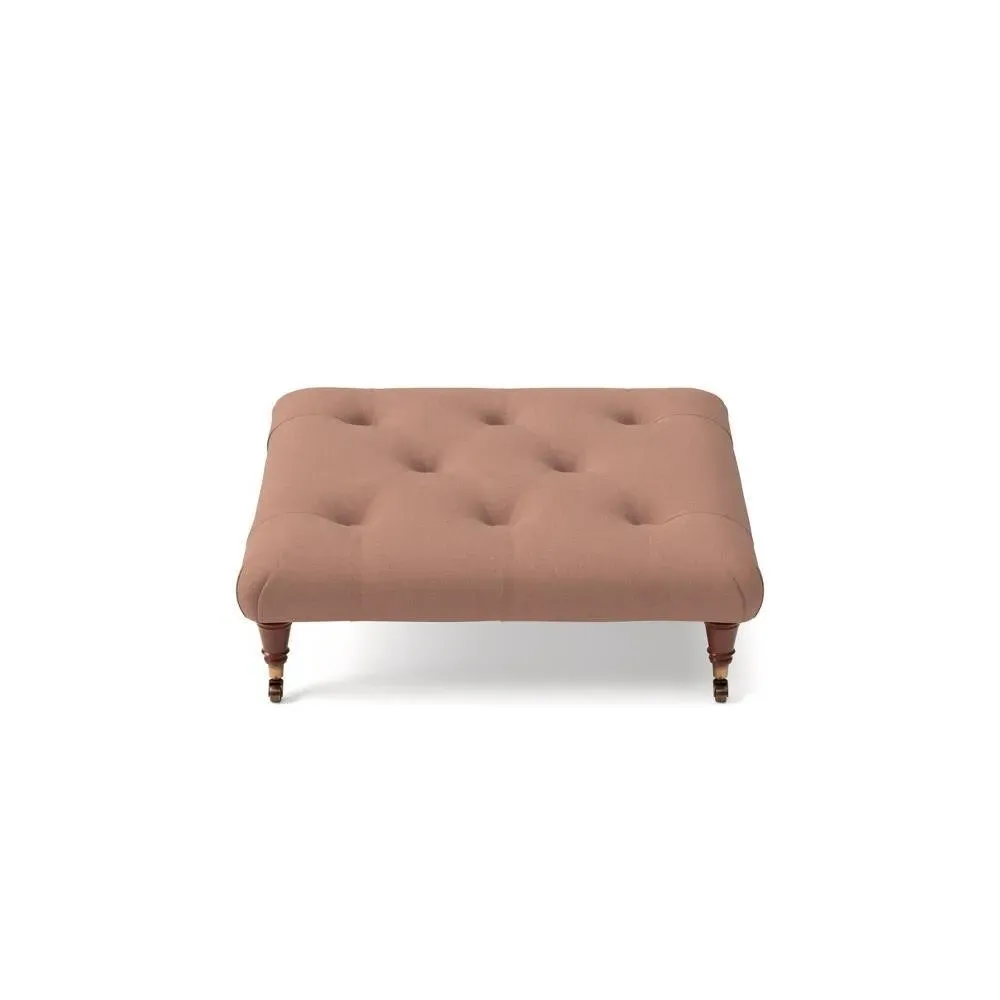Foot Stool - Pink, House Linen Mix