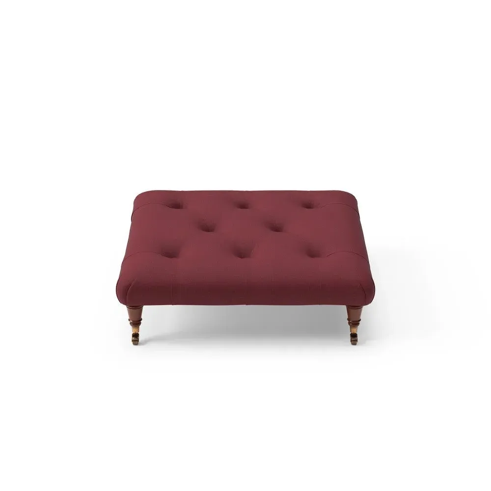 Foot Stool - Rosehip, House Linen Mix