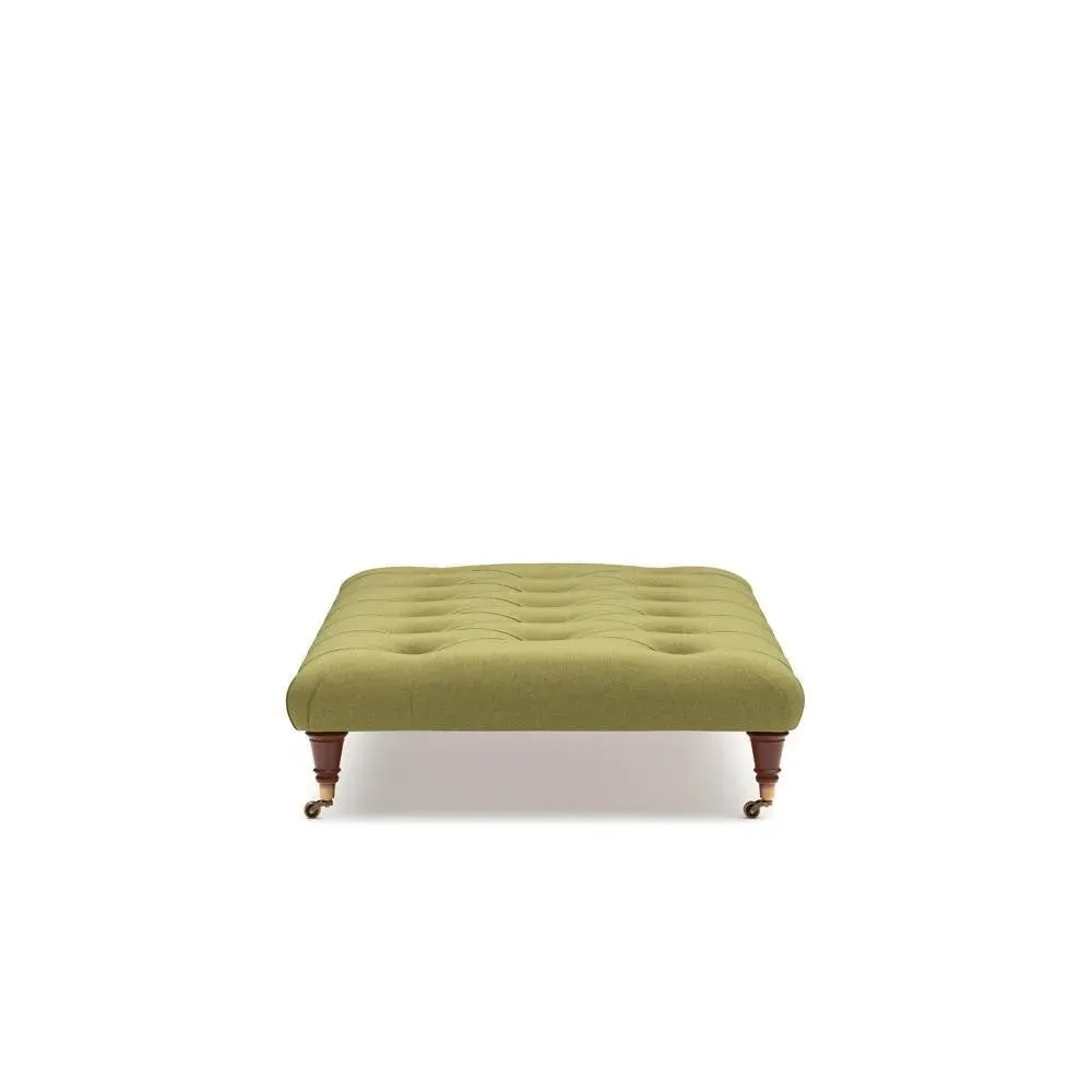 Foot Stool - Apple Green, House Linen Mix
