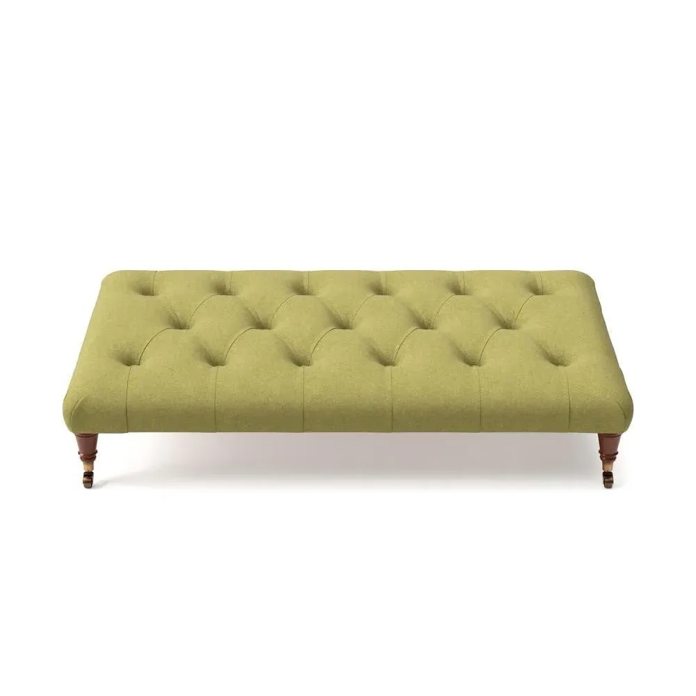 Foot Stool - Apple Green, House Linen Mix