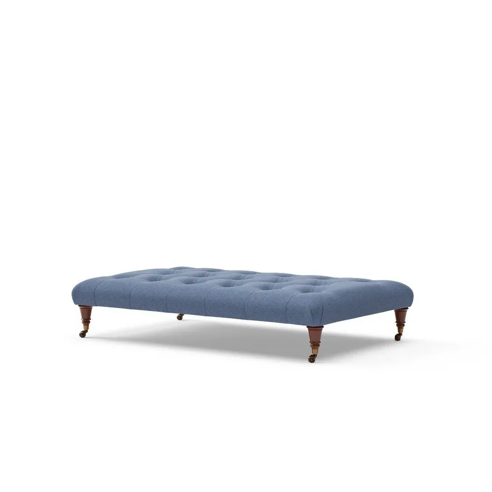 Foot Stool - Dark Blue, Chunky Cotton