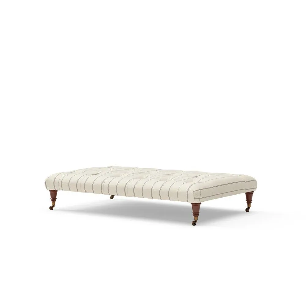 Foot Stool - Dark Grey, Compton Stripe