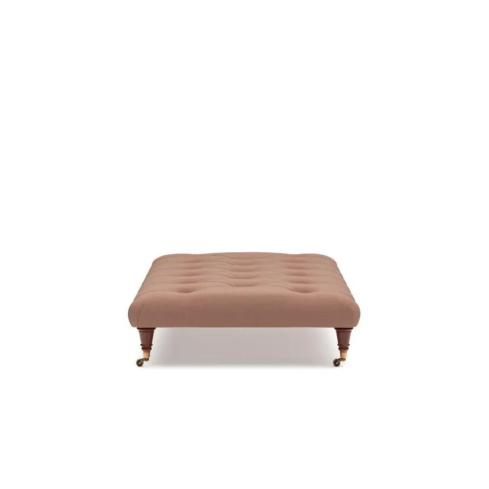 Foot Stool - Dusky Blush Pink, House Linen Mix