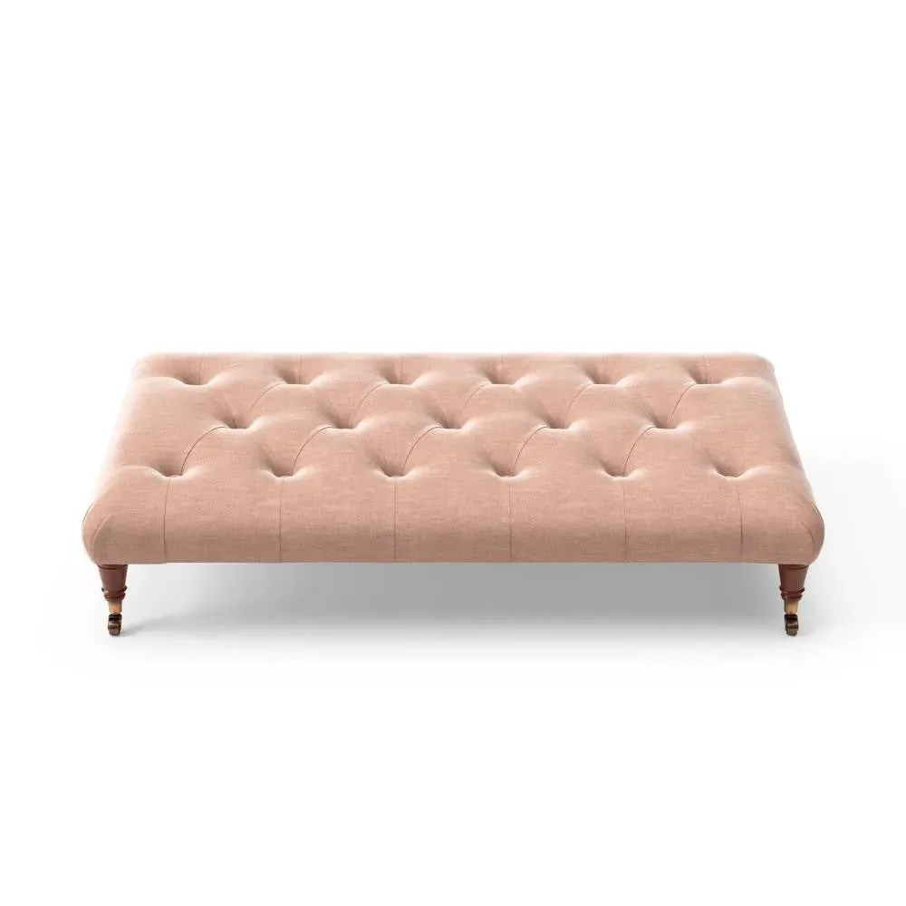 Foot Stool - Dusky Rose, Eco Chenille