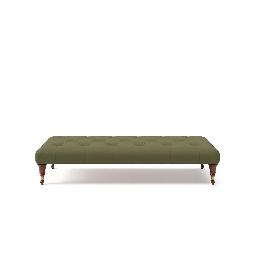 Foot Stool - Forest Green, House Linen Mix image