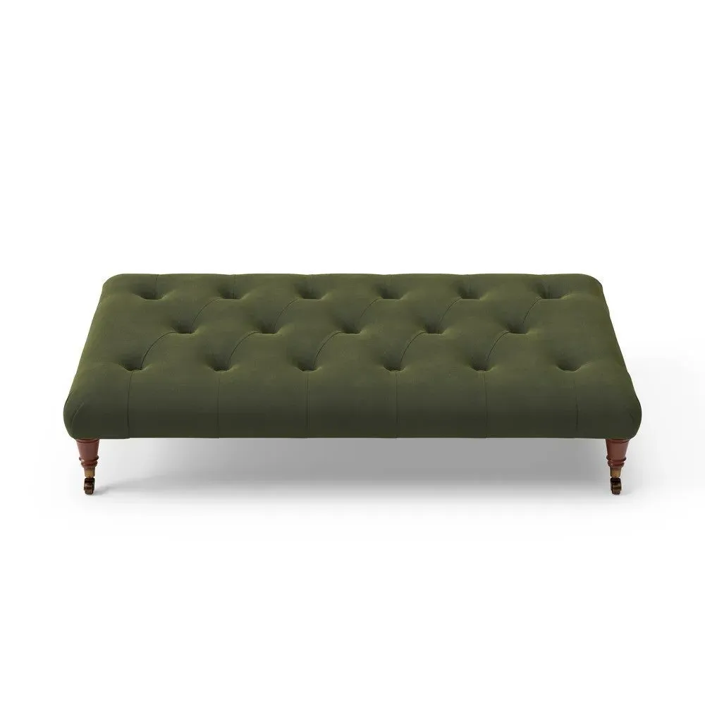 Foot Stool - Forest Green, Matt Velvet