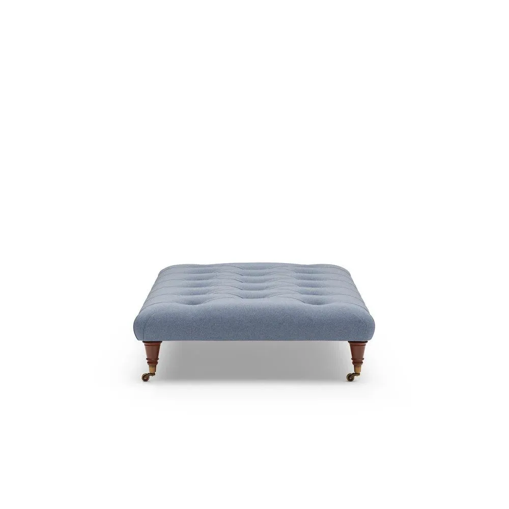 Foot Stool - Indigo, House Linen Mix