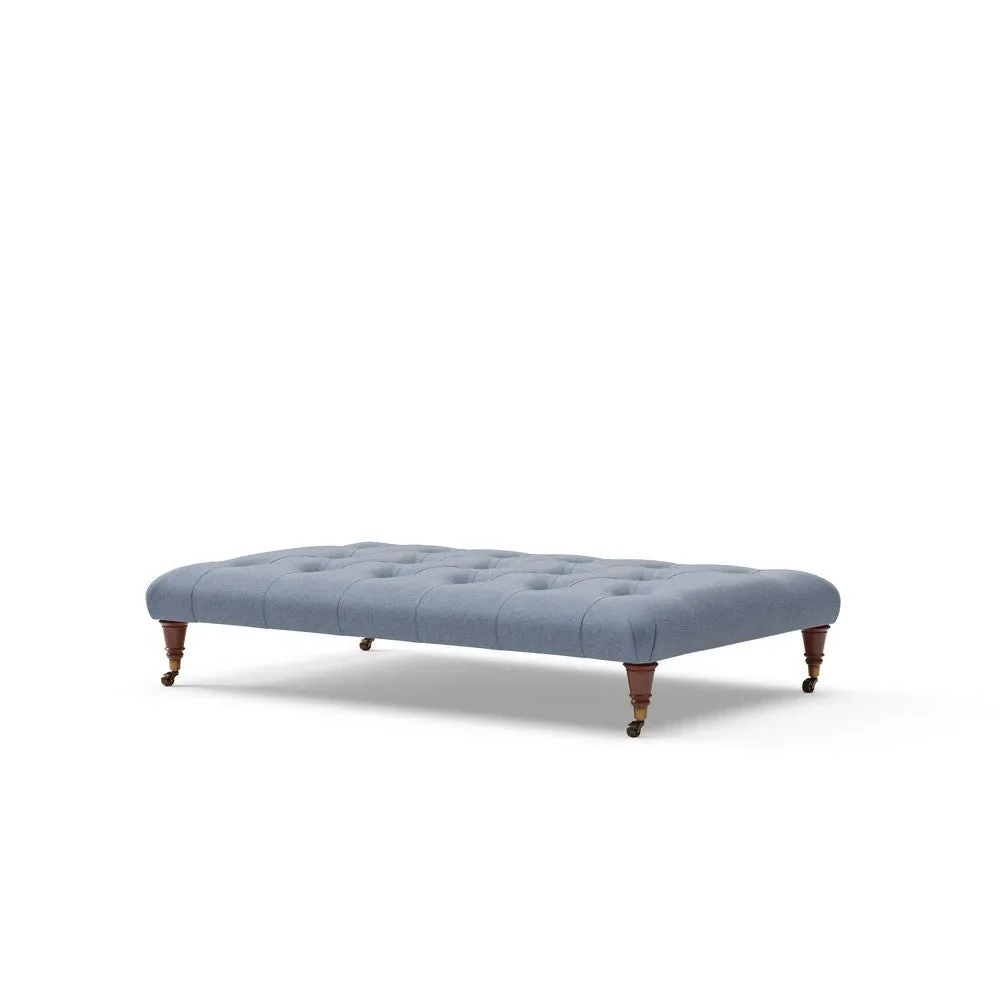 Foot Stool - Indigo, House Linen Mix