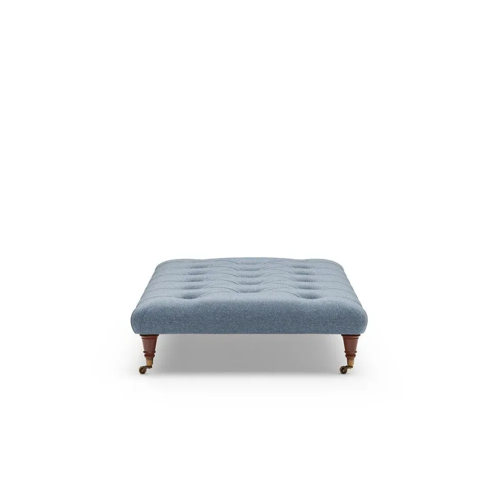 Foot Stool - Indigo, Rustic Weave