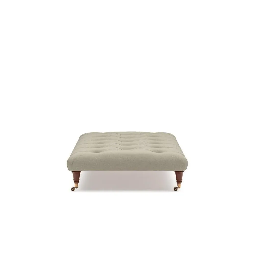Foot Stool - Mid Grey, House Linen Mix