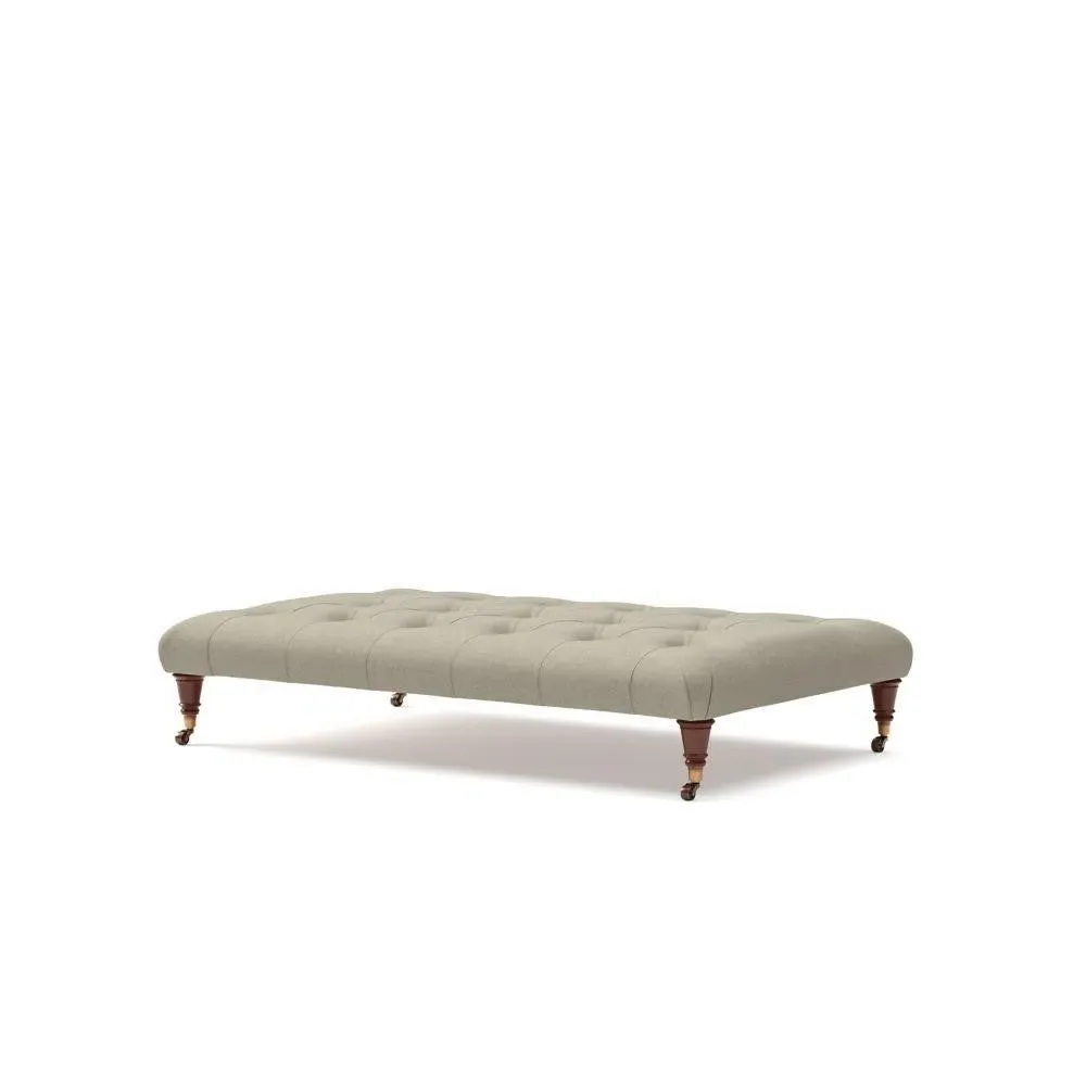 Foot Stool - Mid Grey, House Linen Mix