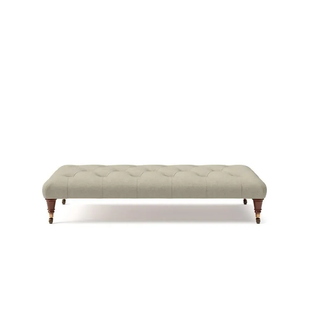 Foot Stool - Mid Grey, House Linen Mix