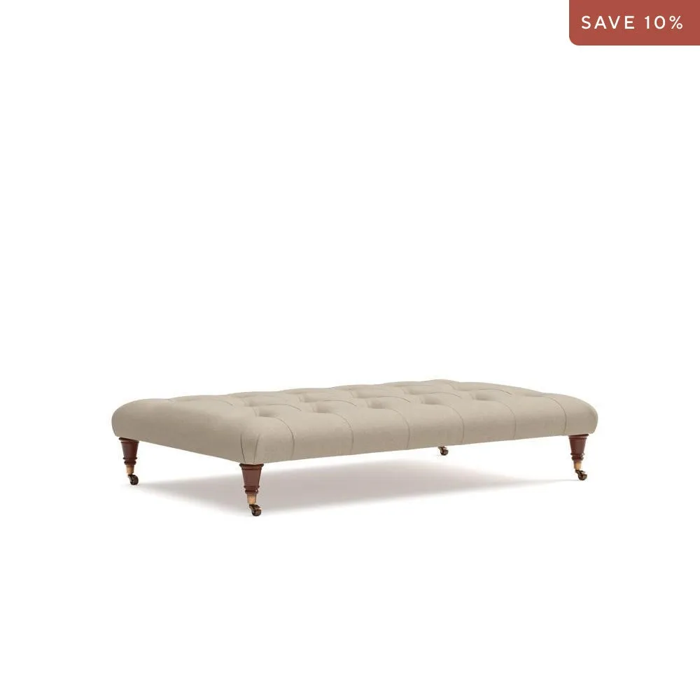 Foot Stool - Natural, House Linen Mix