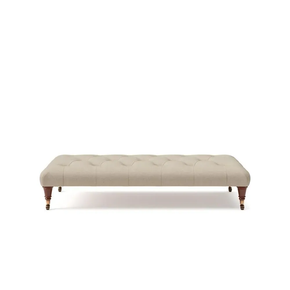 Foot Stool - Natural, House Linen Mix