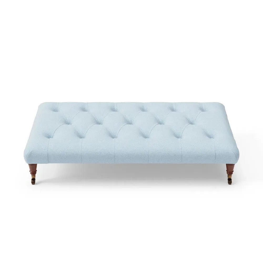 Foot Stool - Sky Blue, House Linen Mix