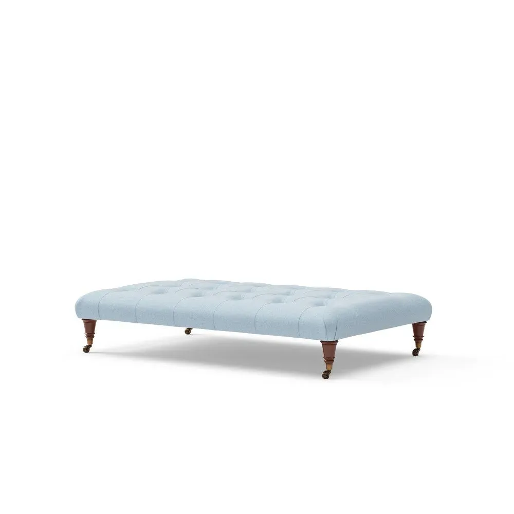 Foot Stool - Sky Blue, House Linen Mix