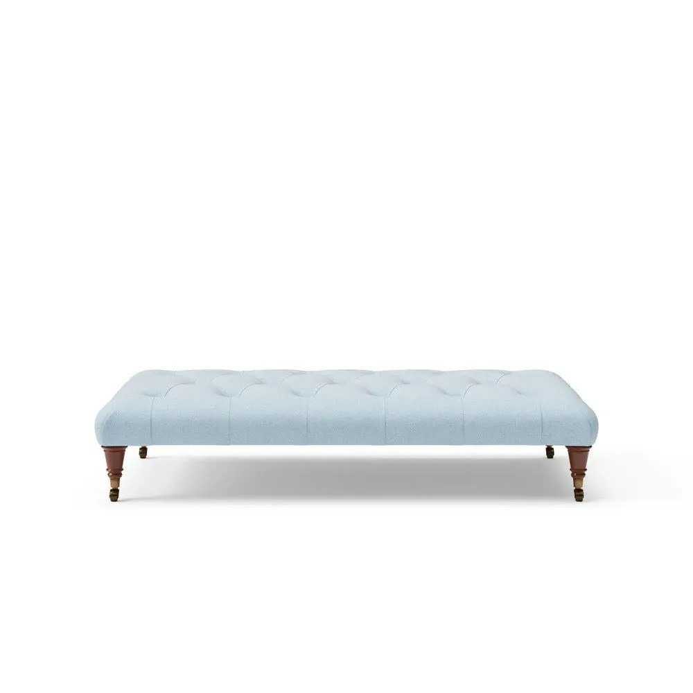 Foot Stool - Sky Blue, House Linen Mix