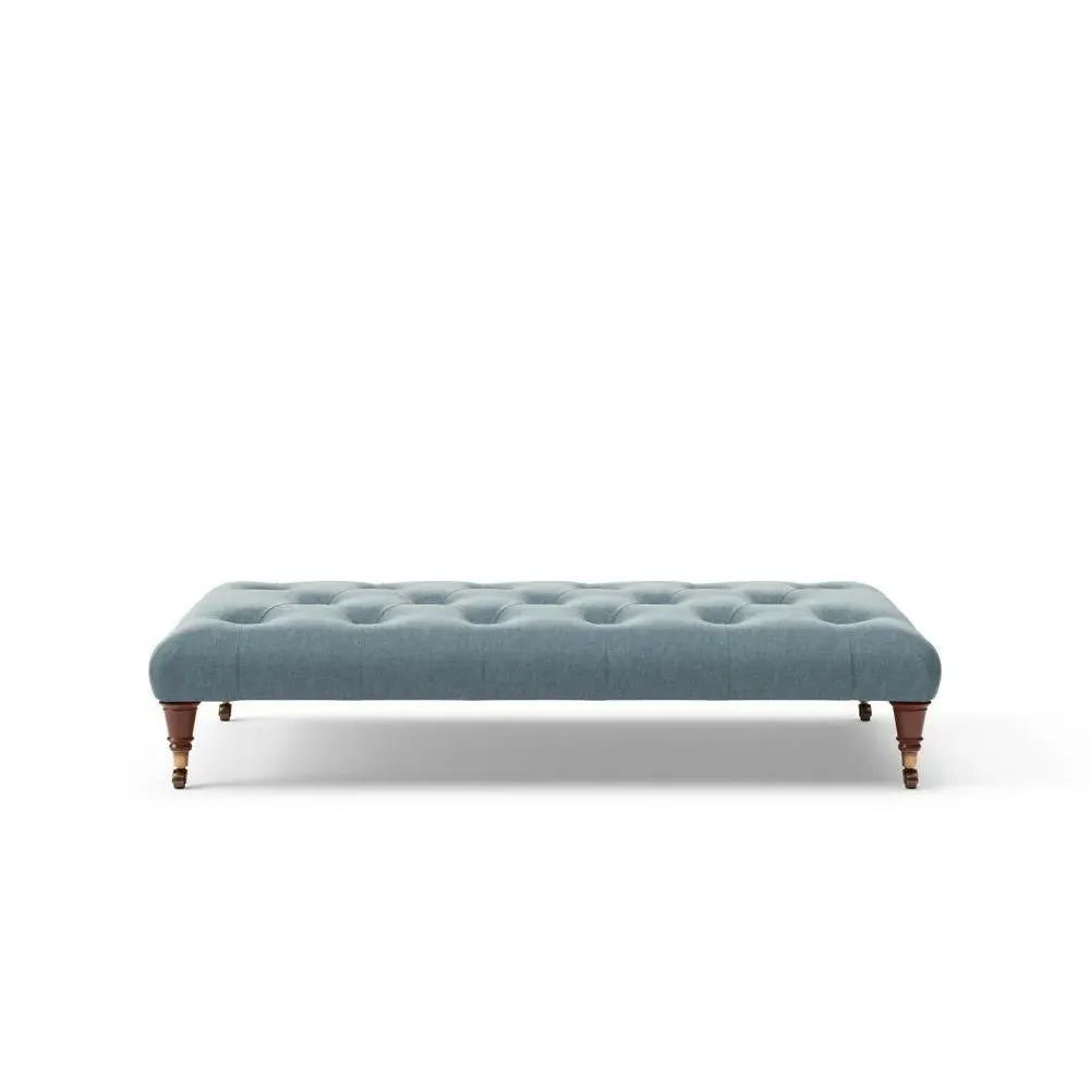 Foot Stool - Teal, Eco Chenille