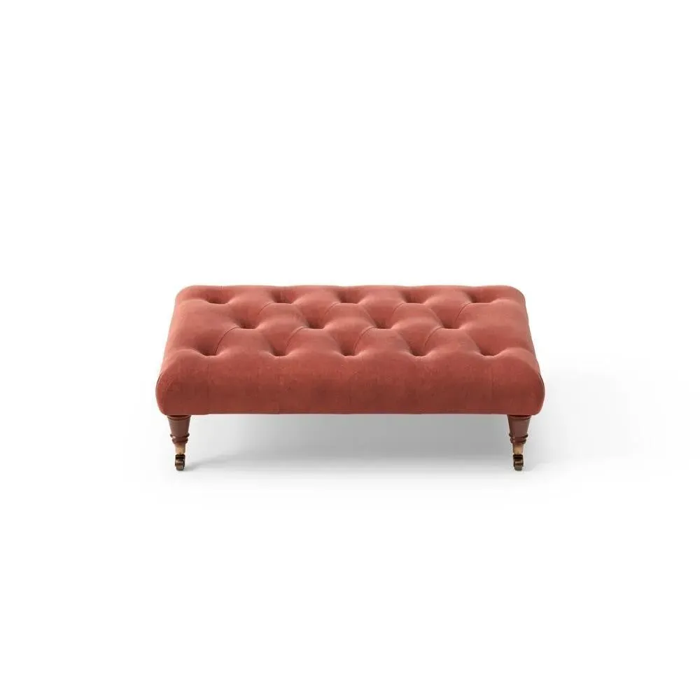 Foot Stool - Brick, Matt Velvet