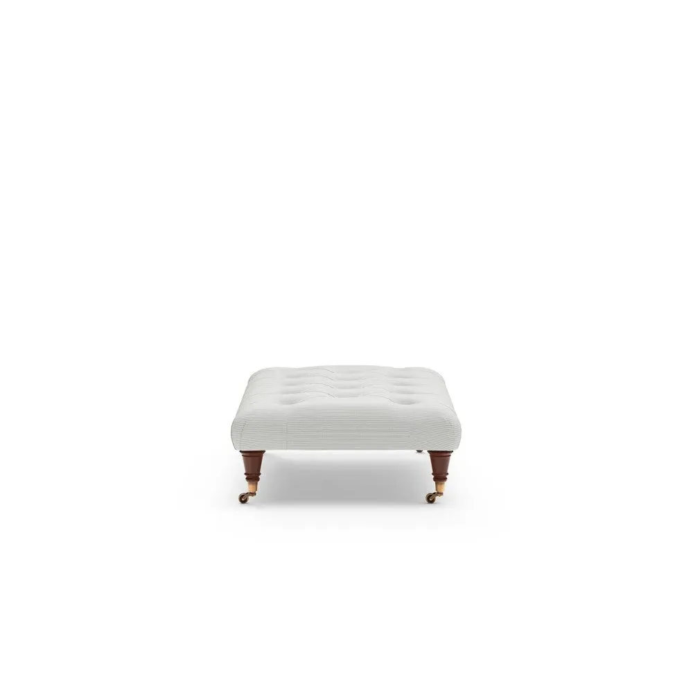 Foot Stool Broadway Stripe - Duck Egg Blue