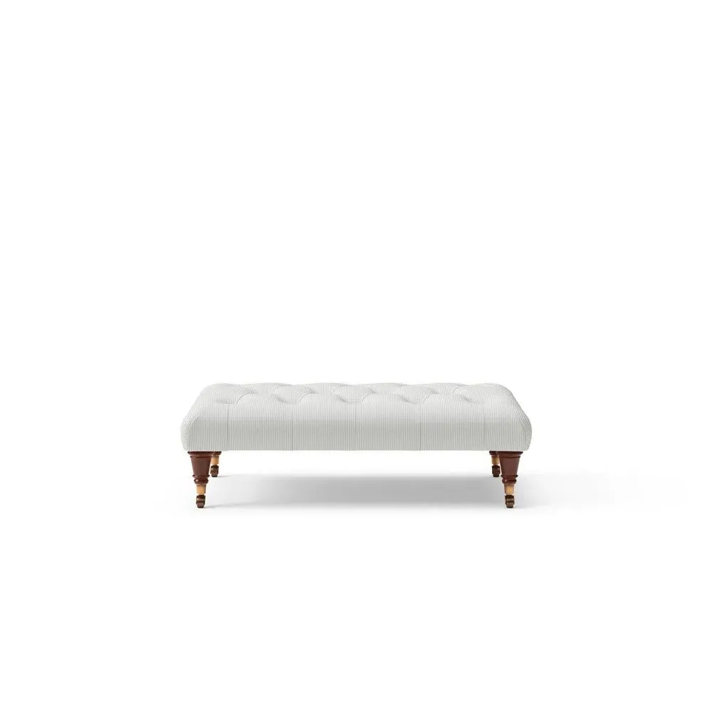 The Cotswold Company Broadway Stripe Foot Stool - Duck Egg, image 7