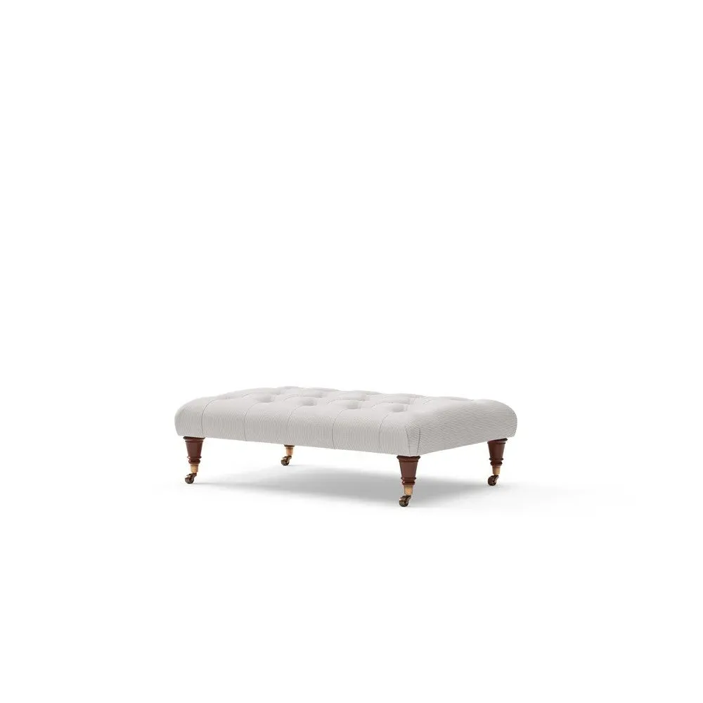 Foot Stool Broadway Stripe - Grey