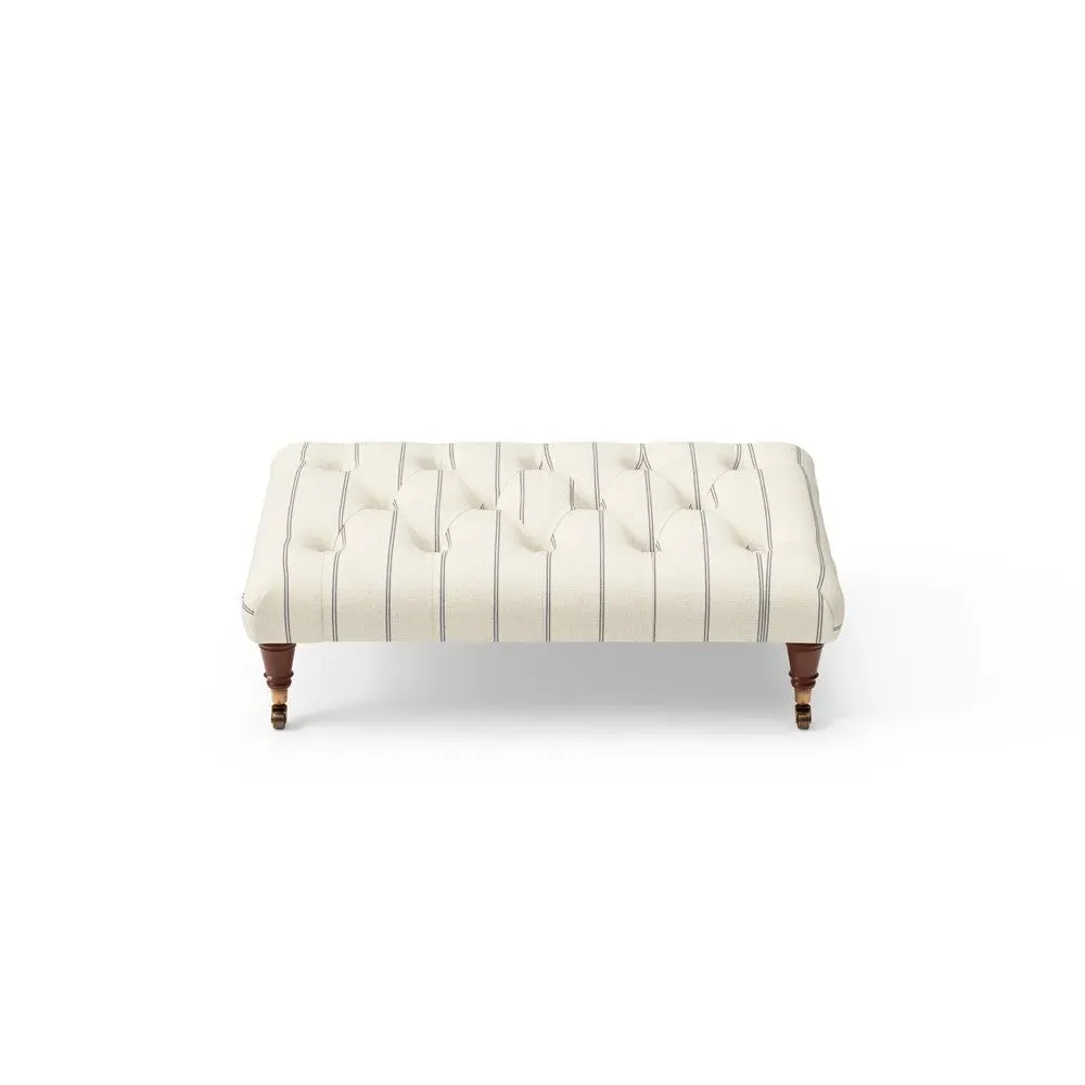 The Cotswold Company Amelia Foot Stool - Charcoal, Compton Stripe, image 5