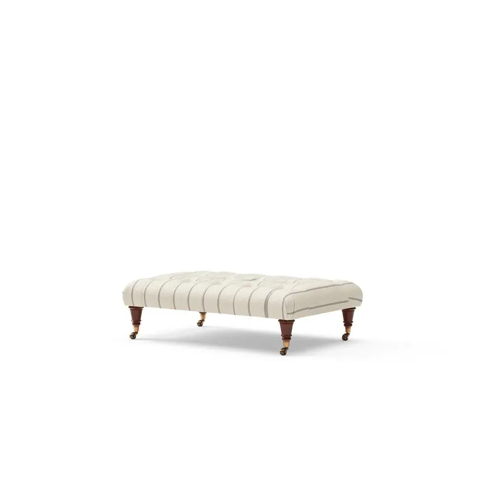 The Cotswold Company Amelia Foot Stool - Charcoal, Compton Stripe, image 6