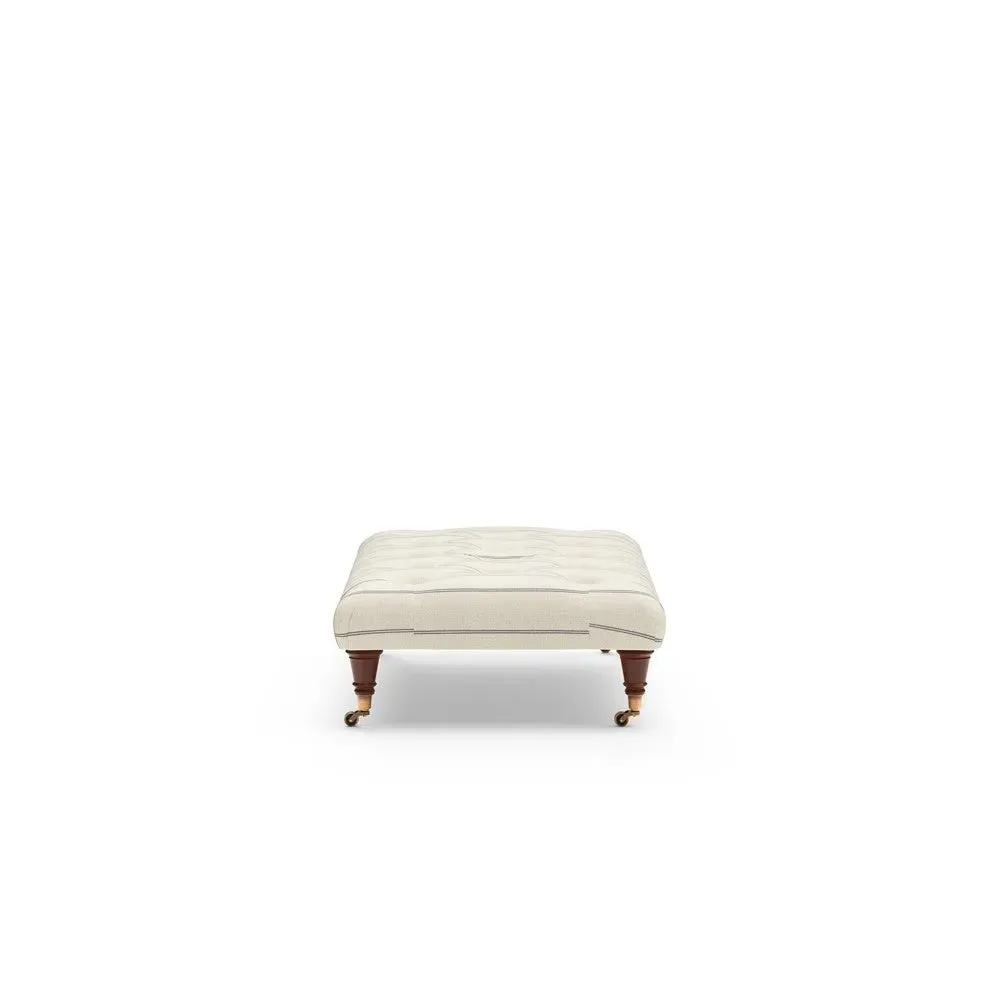 The Cotswold Company Amelia Foot Stool - Charcoal, Compton Stripe, image 8