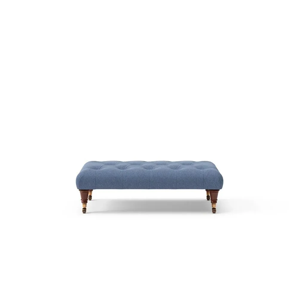 Foot Stool - Dark Blue, Chunky Cotton image
