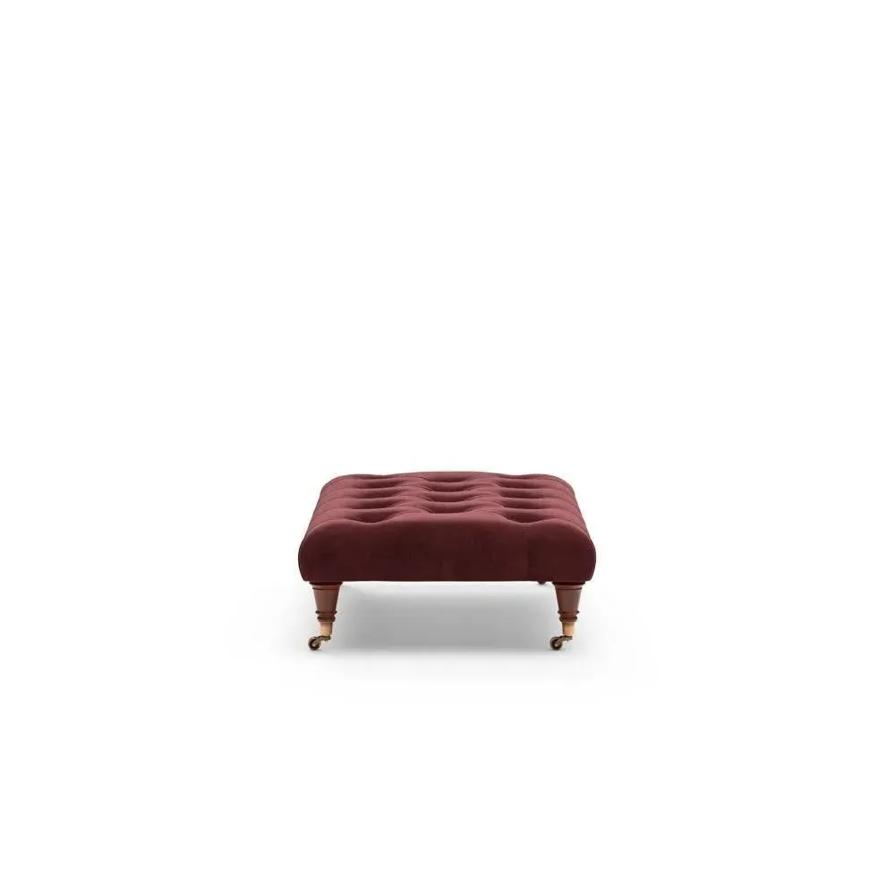 Foot Stool - Dark Rosehip, Matt Velvet