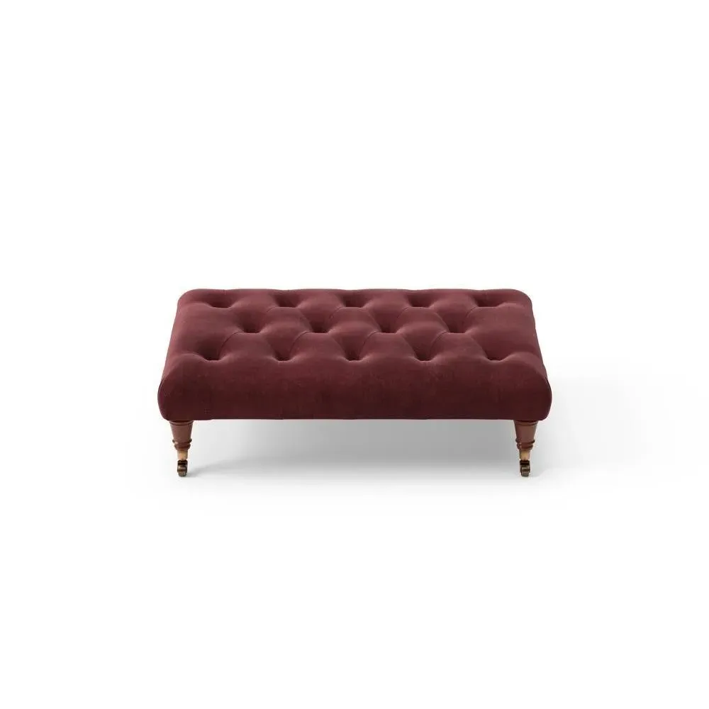 Foot Stool - Dark Rosehip, Matt Velvet