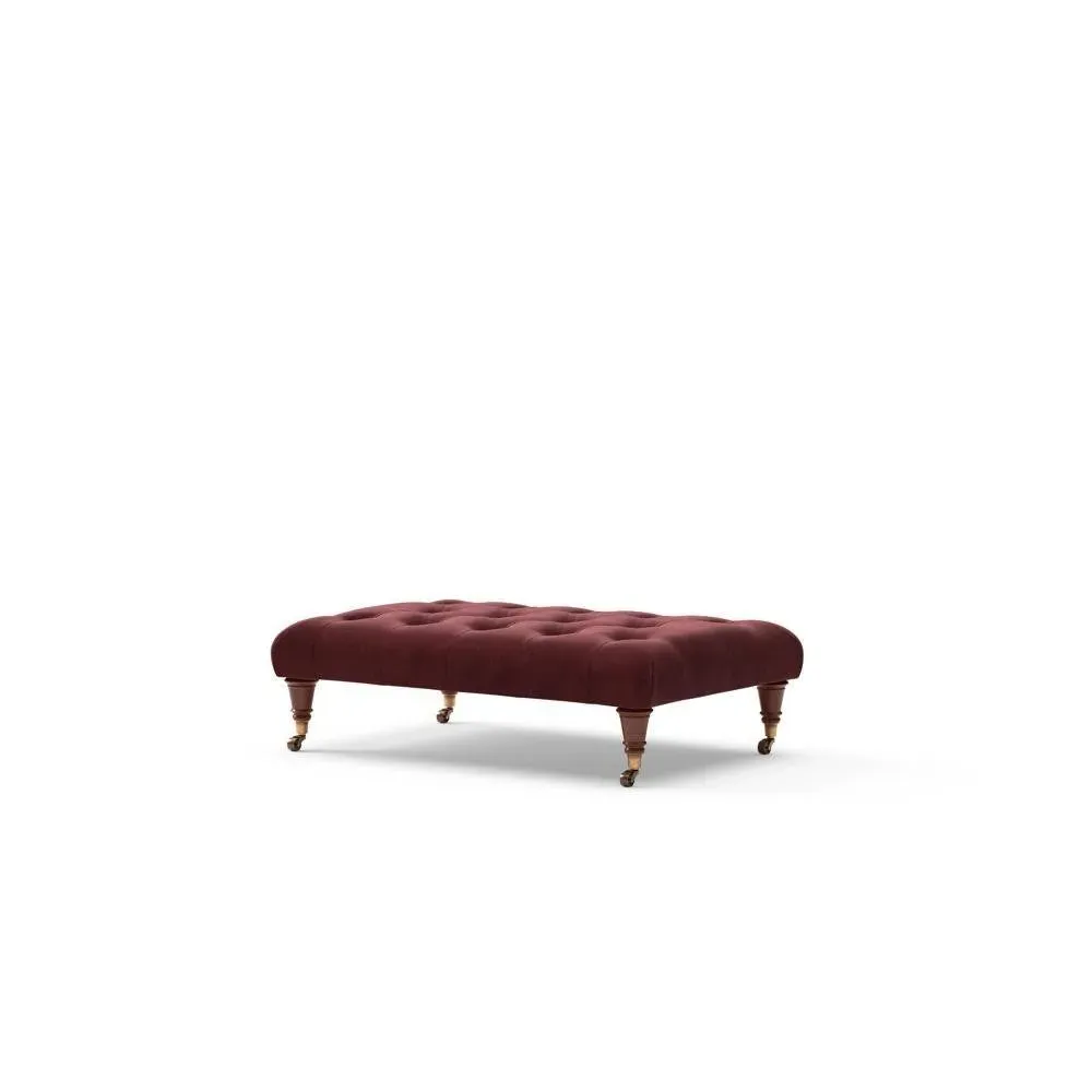 Foot Stool - Dark Rosehip, Matt Velvet