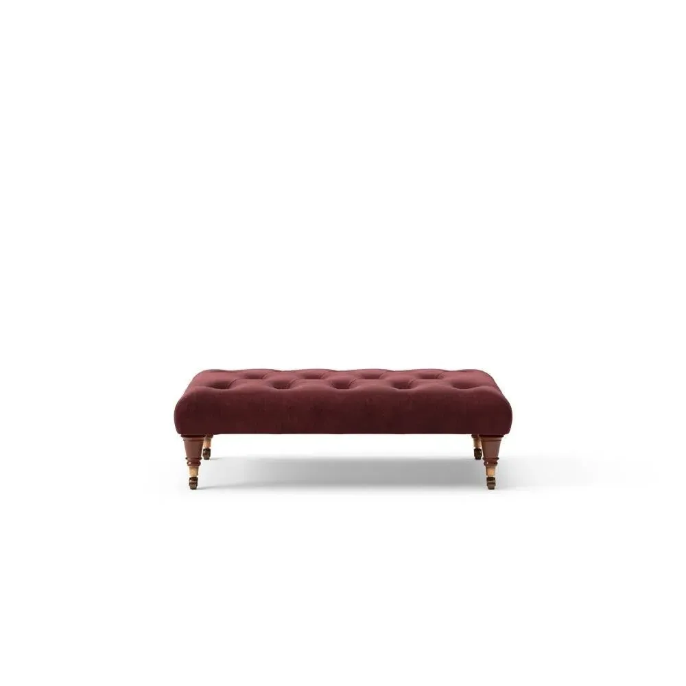 Foot Stool - Dark Rosehip, Matt Velvet