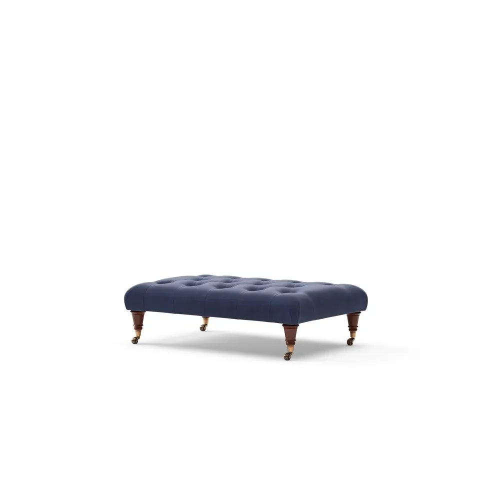 Foot Stool - Deep Blue, Matt Velvet