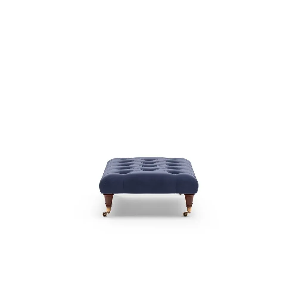 Foot Stool - Deep Blue, Matt Velvet