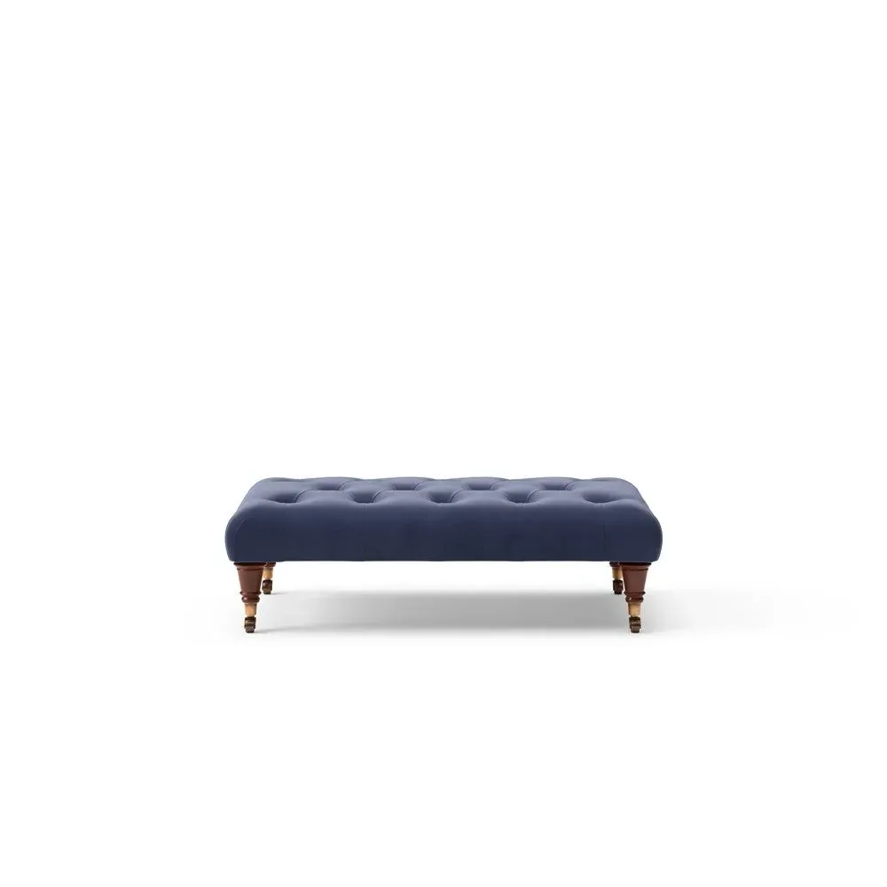 Foot Stool - Deep Blue, Matt Velvet