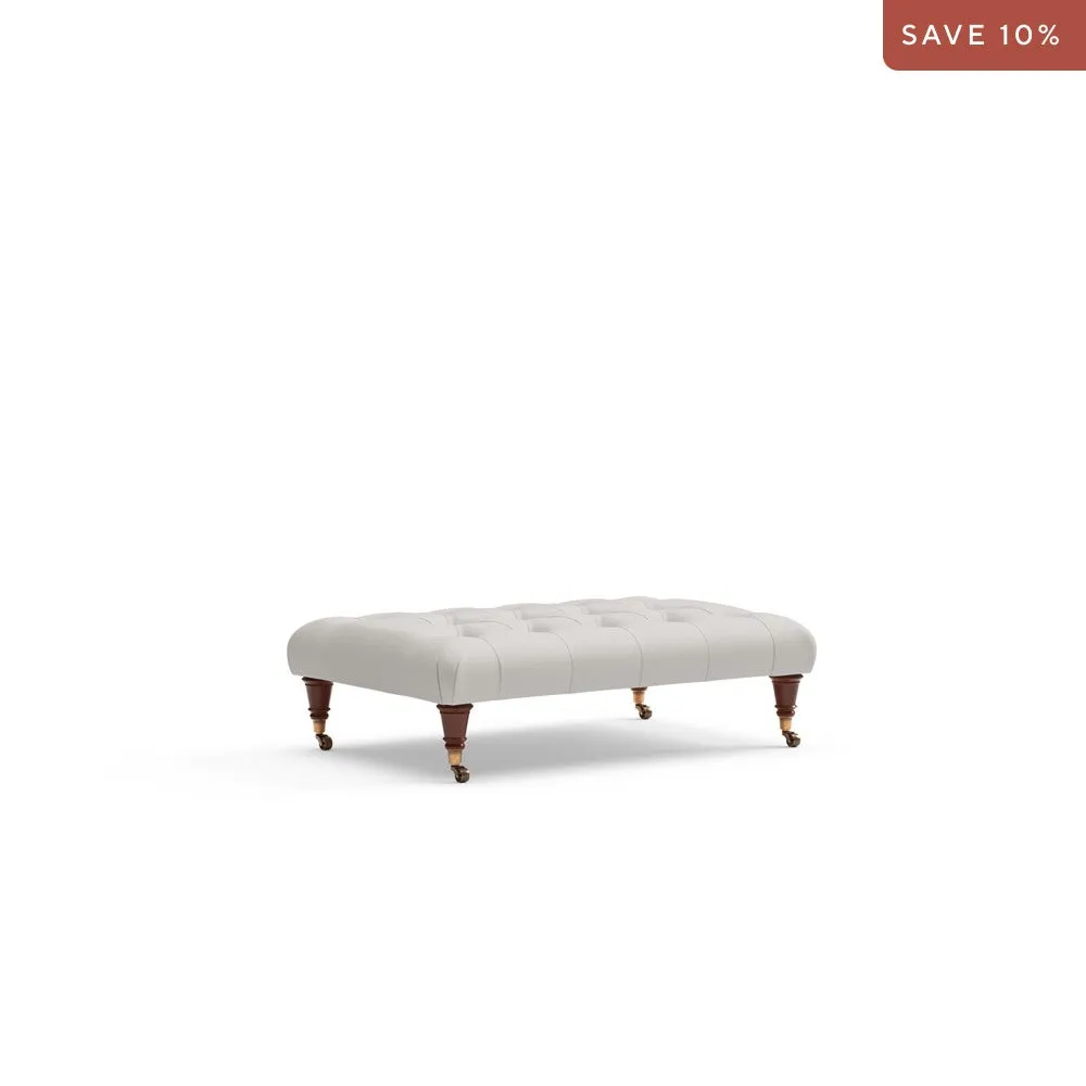 Foot Stool - Dove Grey, House Linen Mix