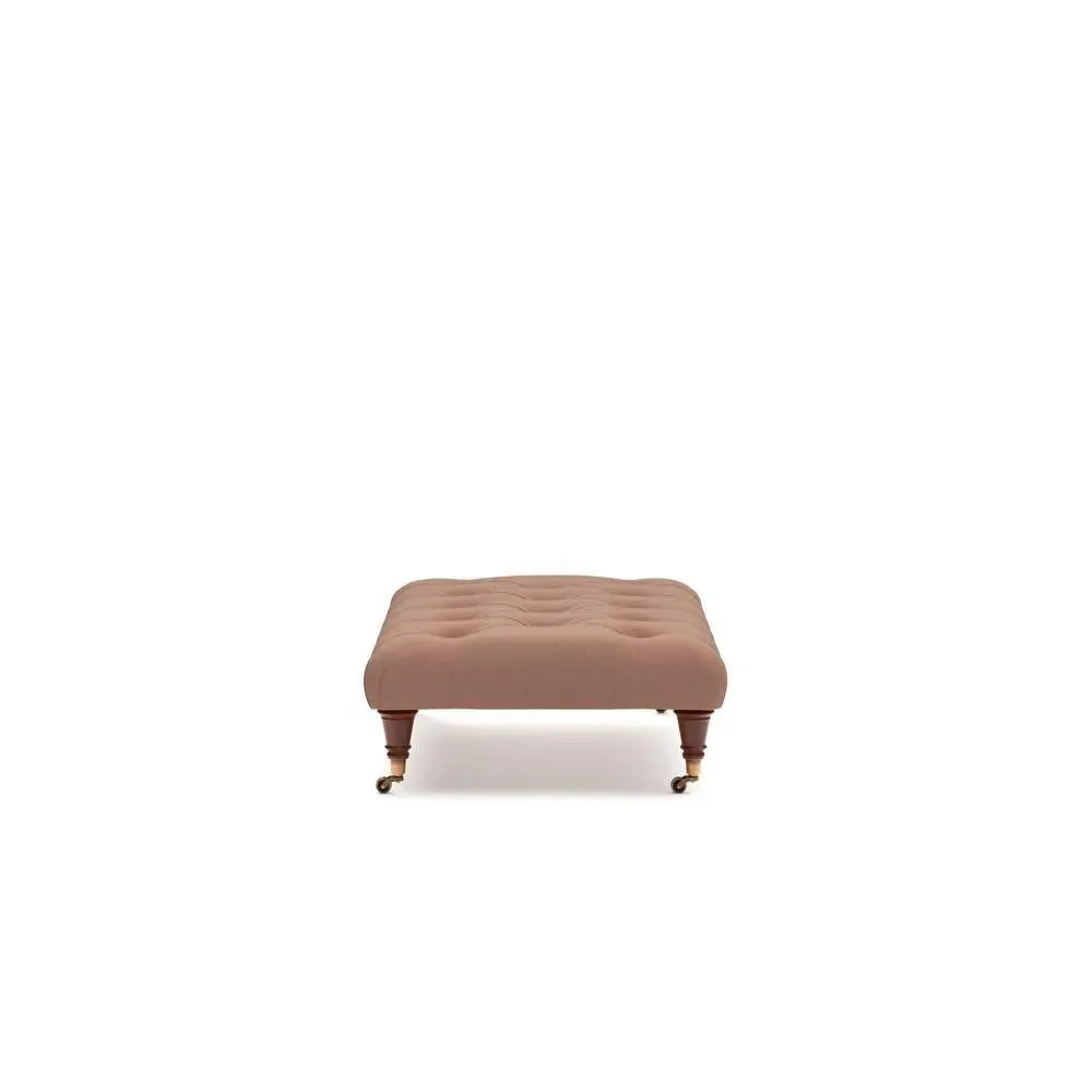 Foot Stool - Dusky Blush, House Linen Mix