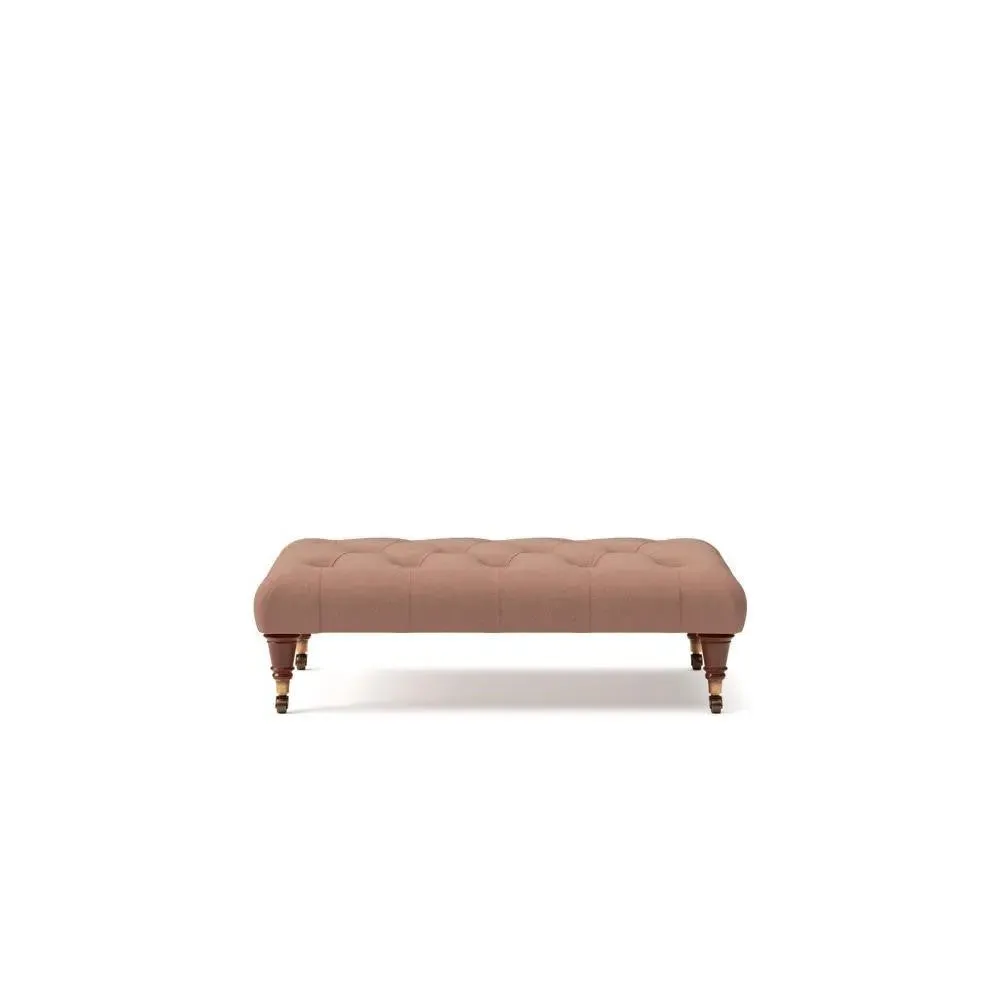 Foot Stool - Dusky Blush, House Linen Mix