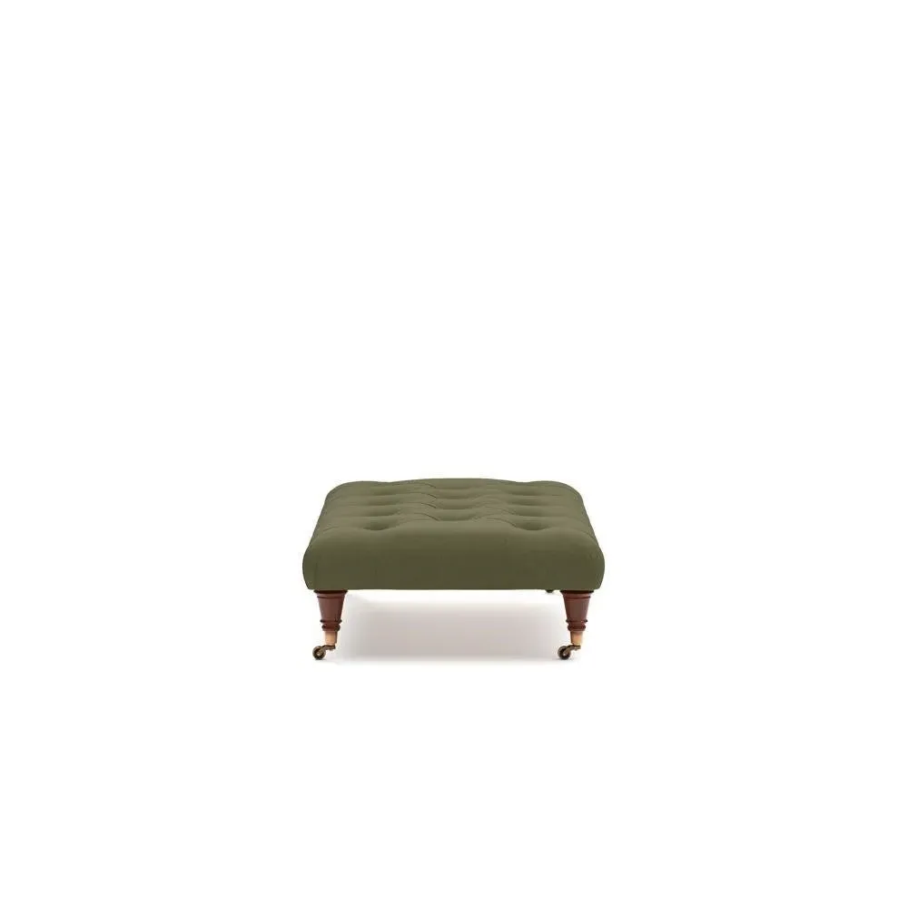 Foot Stool - Forest Green, House Linen Mix