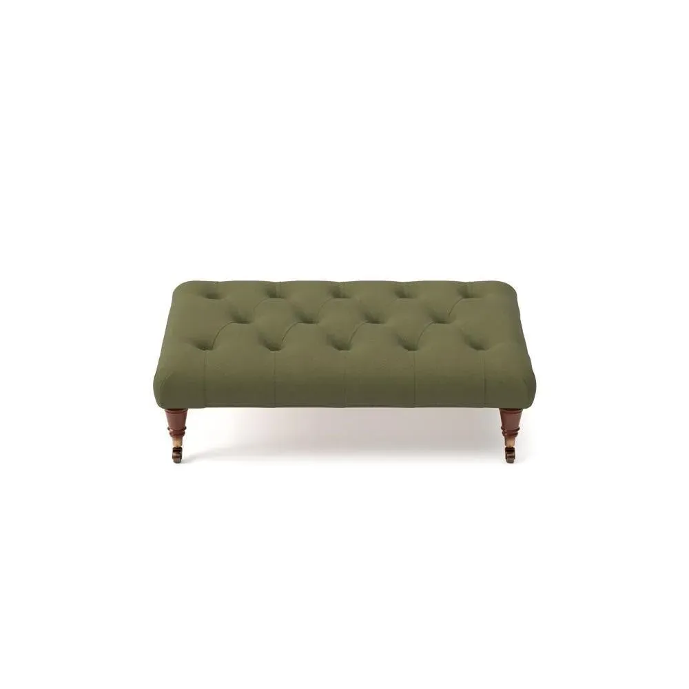 Foot Stool - Forest Green, House Linen Mix