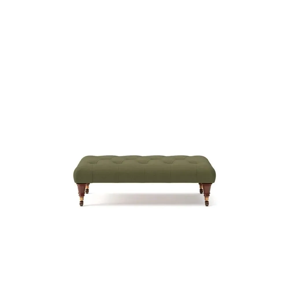 Foot Stool - Forest Green, House Linen Mix image